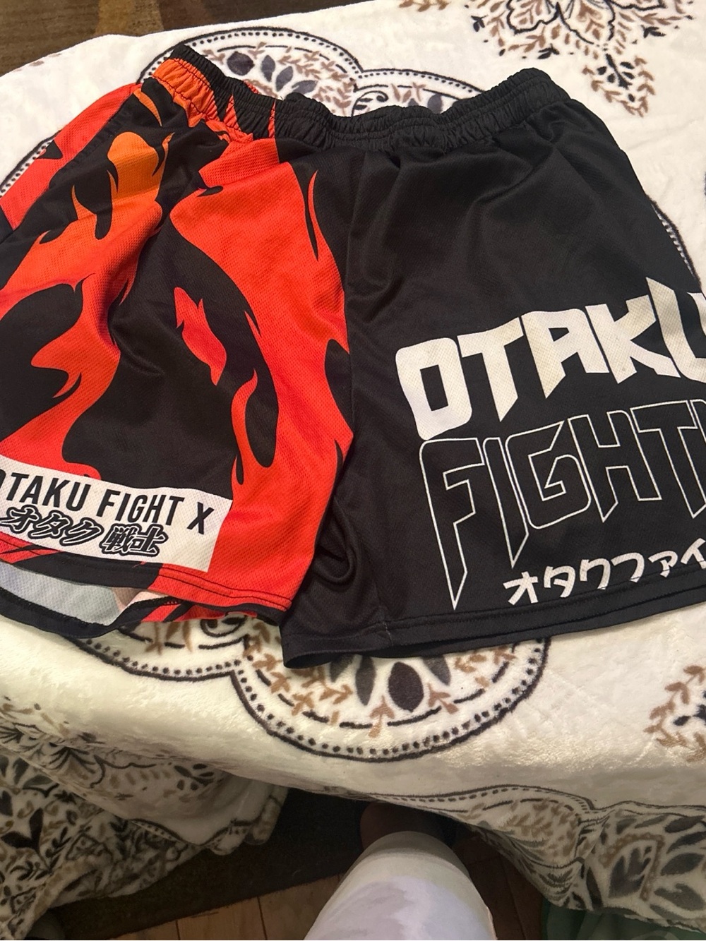 Men's Black & Red Athletic Training Shorts